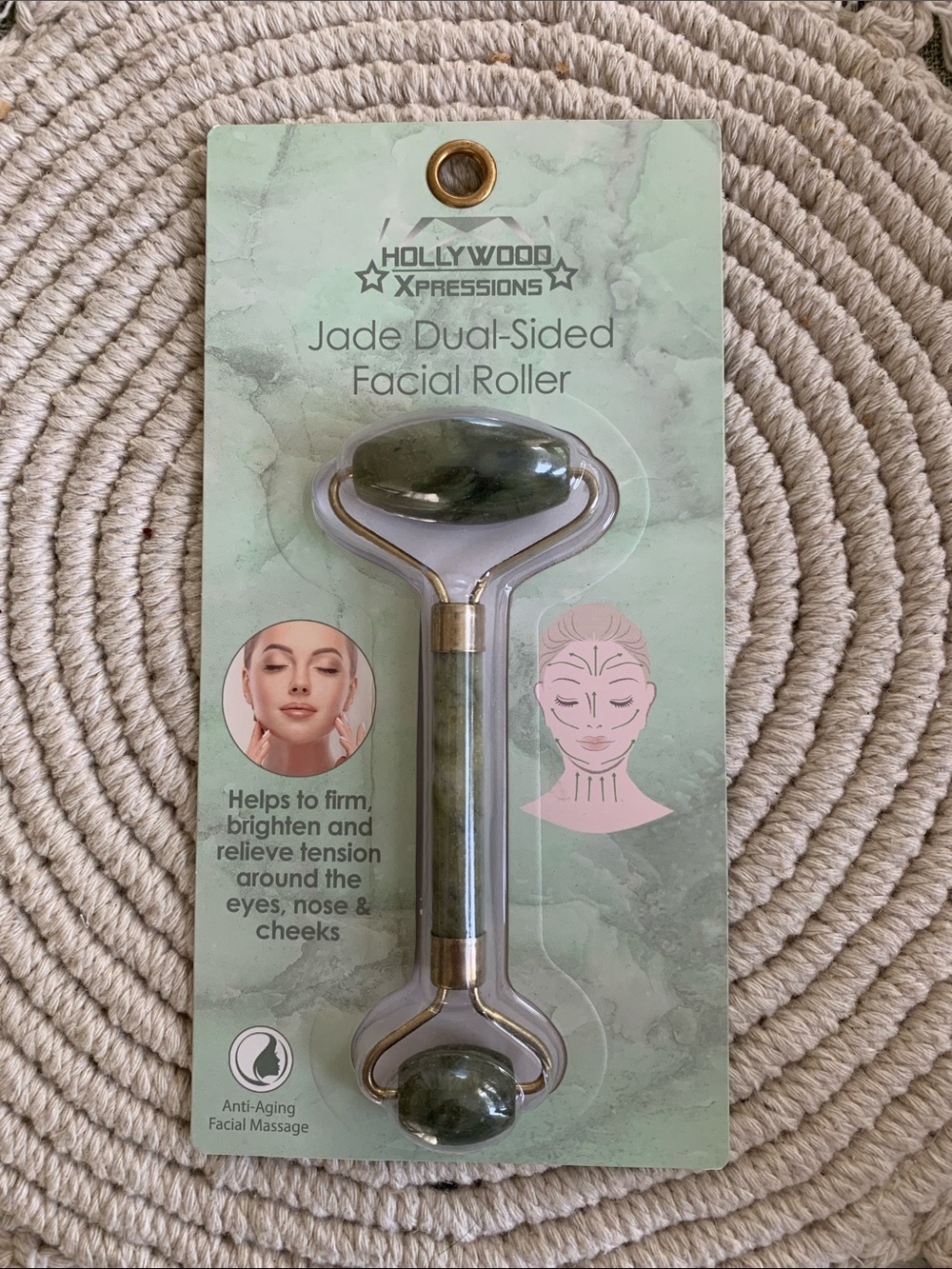 Green Jade Dual-Sided Facial Roller